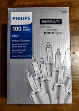 Philips Heavy Duty 100 Count Clear Mini Lights 33ft White Wire