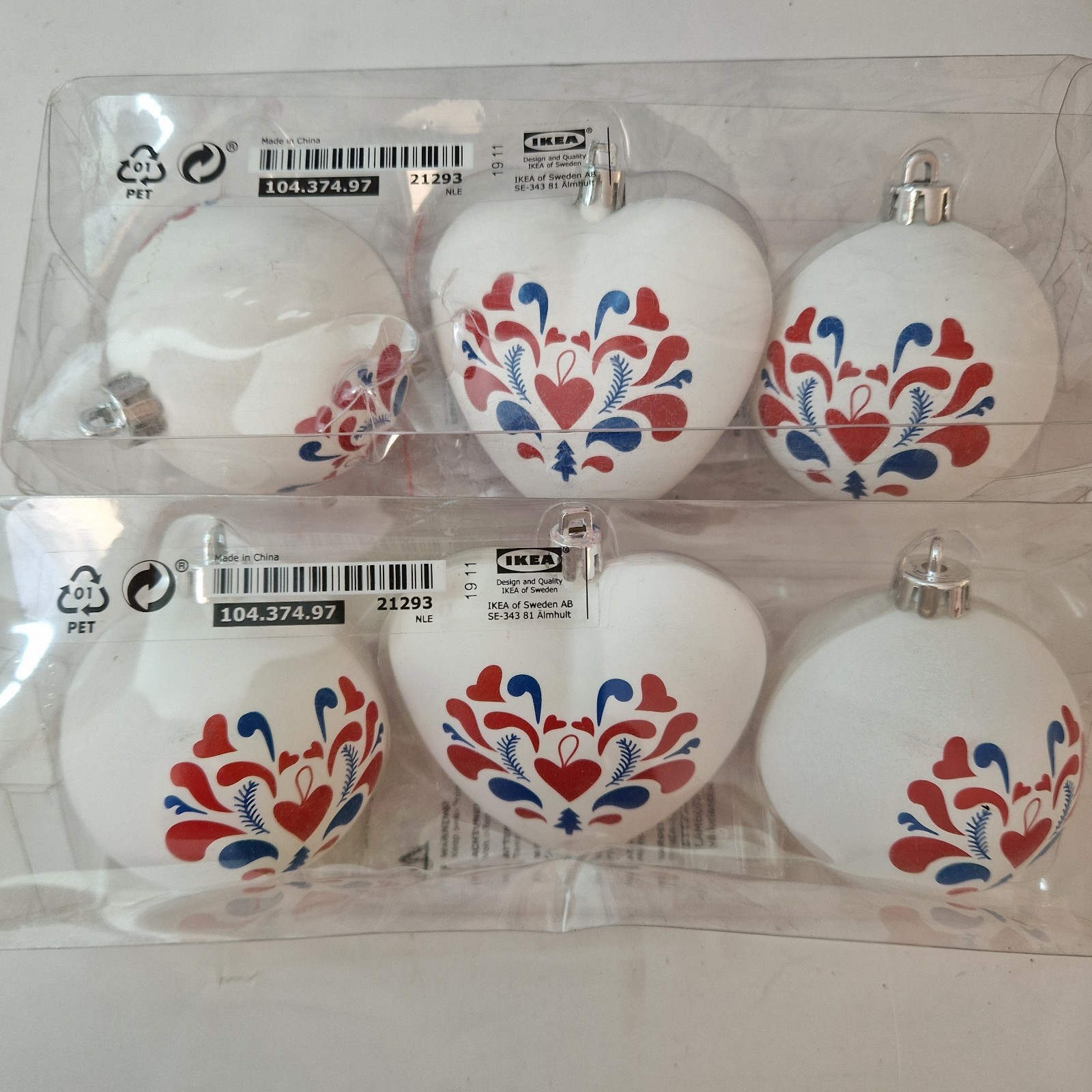 Vintage Ikea Skandinavischer Christbaumschmuck Ornamente Schweden Neu