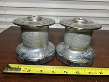 (2) / Pair of Lewmar 8 Single Speed Chrome Plated  Sailboat Winches