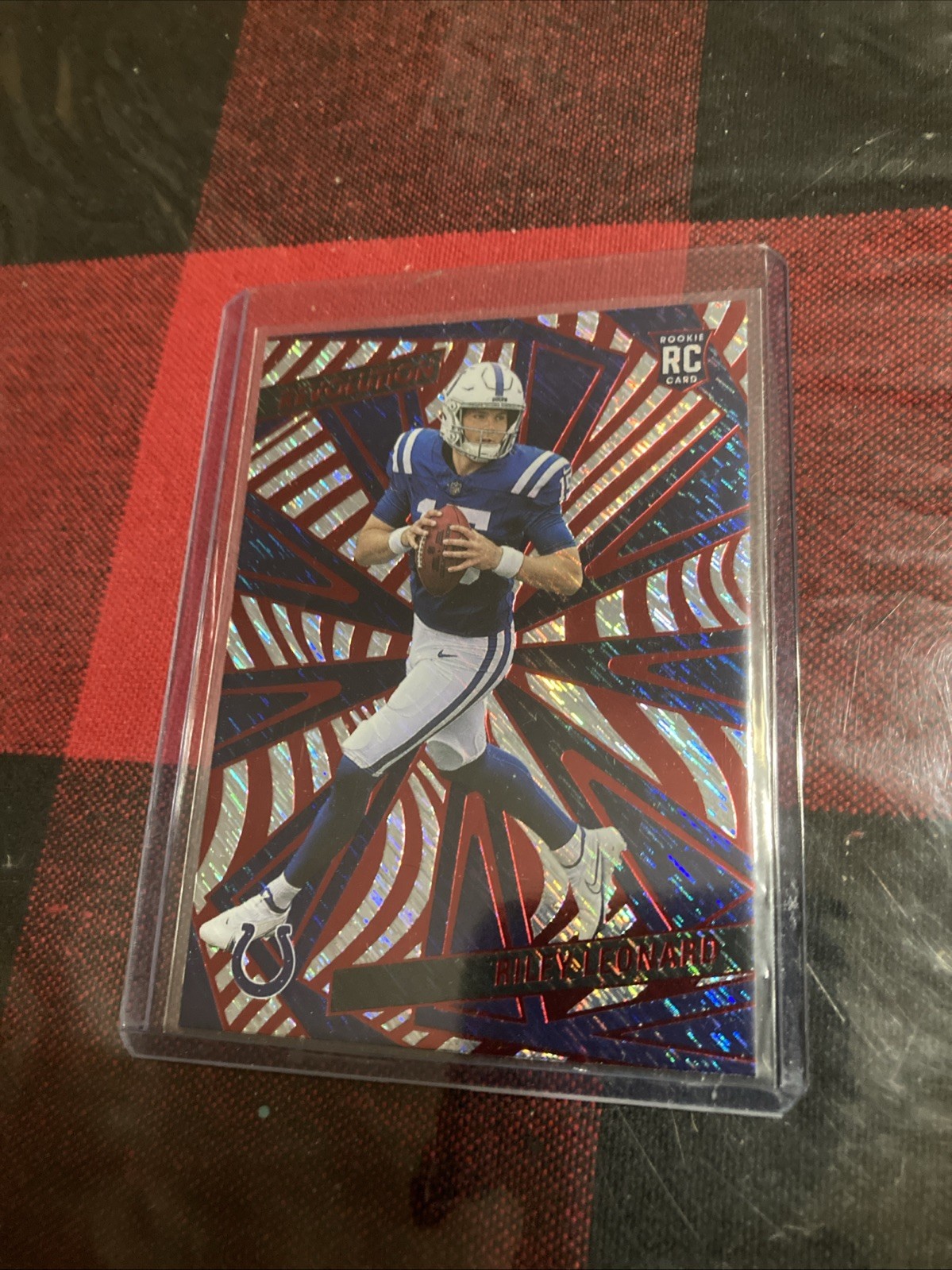 2025 Panini Revolution - Rookies Riley Leonard #237 Red Swirl (RC)
