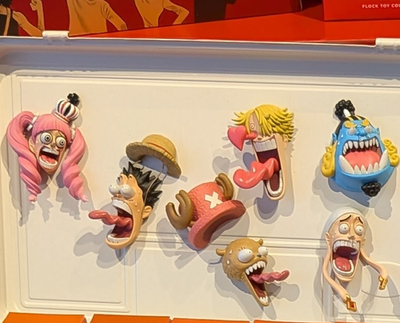 ONE PIECE FACE MAGNET COLLECTION 6体セット RofJ BY JUMP SHOP One Piece Surprised Face Magnet Collection
