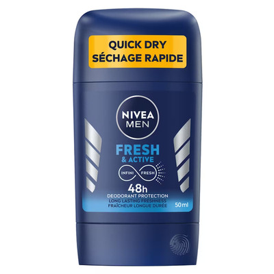 Nivea MEN Deodorant Fresh and Active Deodorant Stick Refreshing Burst 50ml NEW