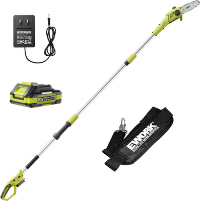 Electric Pole Saws for Tree Trimming 20V 8-Inch Cordless Pole Chainsaw 6.5 Lbs, 