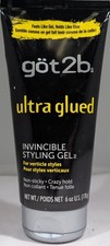 got2b Ultra Glued Invincible Styling Gel, 6 oz. - Non-Sticky, Crazy Hold