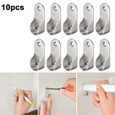 10pcs Wardrobe Brackets for Closet Rod Pole End Support Holder Cupboard.