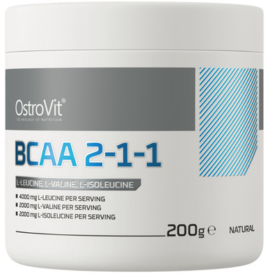 OstroVit BCAA 2 1 1 Pulver 200 g 20 Portionen L Leucin Valin Isoleucin Pul