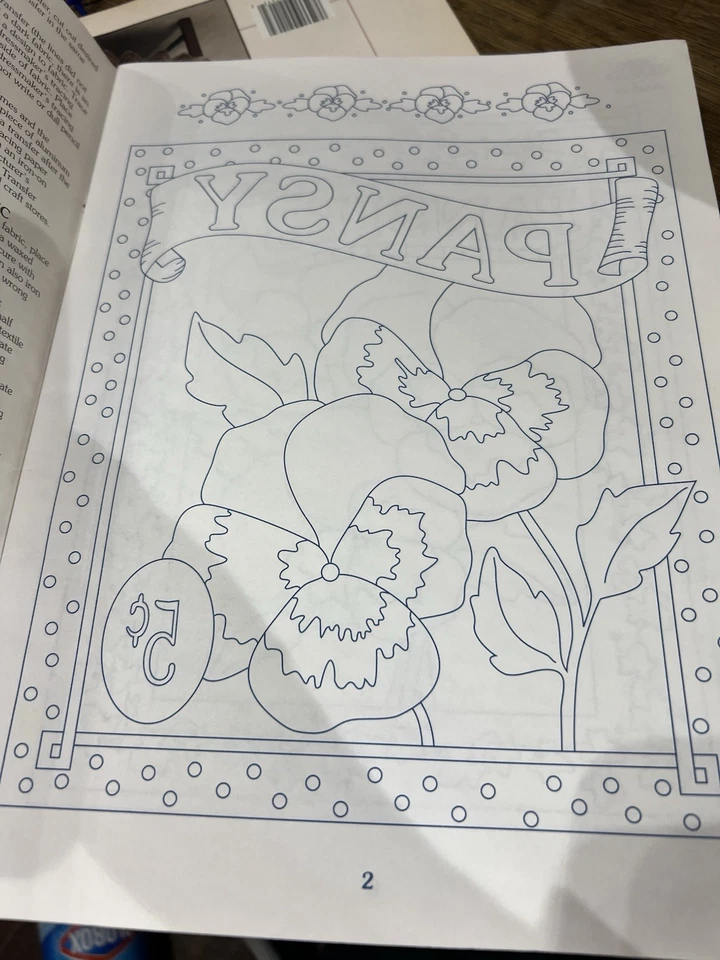 Leisure Arts pansies, pansy Flowers Iron-On Transfer Patterns Bk 1606 Holly Witt - Image 3 of 4