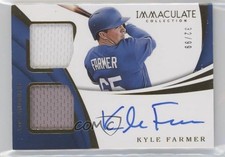 2018 Panini Immaculate Rookie Dual Materials 32/99 Kyle Farmer #RDM-KF Auto ex0
