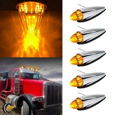 5x Teardrop Semi 17 Led Truck Cab Marker Lights Clearance For Peterbilt Kenworth