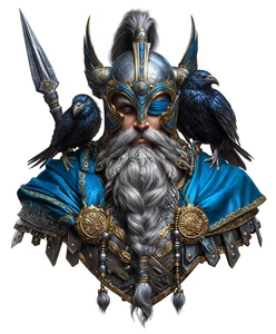 Odin Norse God Viking Mythology Warrior Self Adhesive Warning Sticker