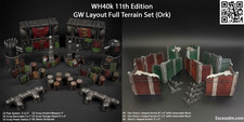 WH40k 11th Ed GW Layout Full Terrain Set (Ork) 35pcs - Unpainted