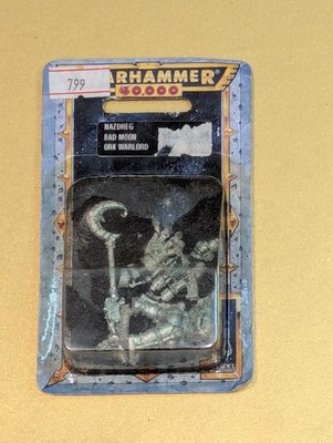 Warhammer 40k - Space Orks Nazdreg Bad Moon Warlord, 1997, Sealed, NOS, OOP
