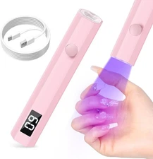 UV Nail Light Handheld UV Light for Nails 3W Portable Led Lamp with 2 Timer Sett