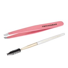 Tweezerman Exclusive Tea Rose Full Slant Tweezer and Brush