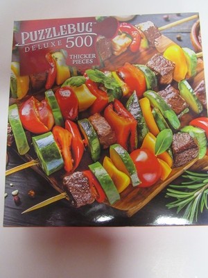 New Puzzlebug Deluxe 500 piece Puzzle 5510 Party Skewers MIB Ships Free
