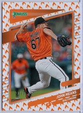 2021 Panini Donruss on Fire #129 John Means #'d 20/75