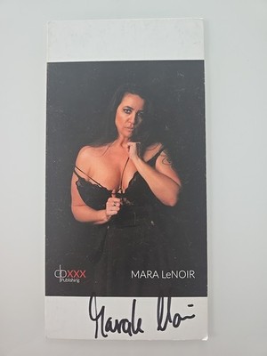 MARA LE NOIR A5 Lang Autogrammkarte SIGNIERT Erotik Autograph Autograph 