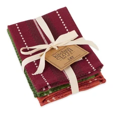 New Set of 3 Design Imports Cotton Dish Cloths Orchard
