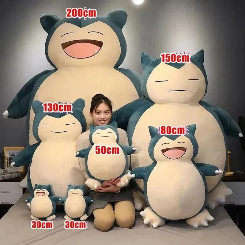 Peluche gigante Kawaii 150/200 cm Snorlax suave sin relleno para niños Foto 4 de 4