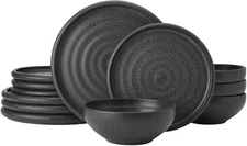 Mikasa Declan 12 Piece Stoneware Modern Dinnerware Set,  Service for 4