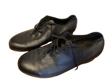 Bloch Jazze Shockwave Black Leather Lace Up Tap Dance Shoes Women s 10.5