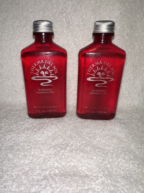 Set 2 BeautiControl Therma Del Sol Warming Massage Oil Each 5 floz Discontinued