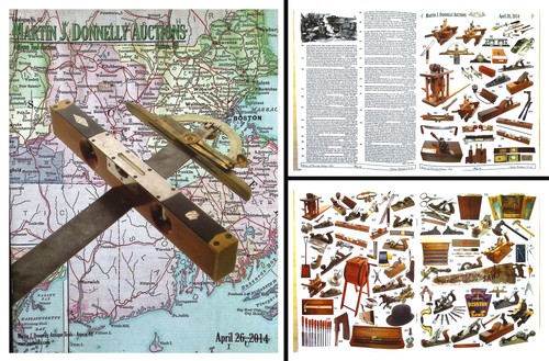 Full Color April, 2014 Antique Tool Auction Catalogue with Prices Realized