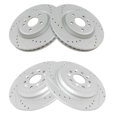 TRQ BRA19763 Disc Brake Rotors For Ford Explorer 2011-2019 Front Rear