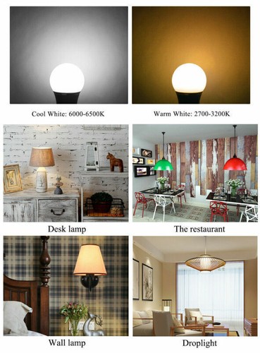 E27 LED-Lampe 3W 5W7W10W12W15W18W20W 25W Kaltweiß Warmweiß Kugel 220V - Bild 10 von 22
