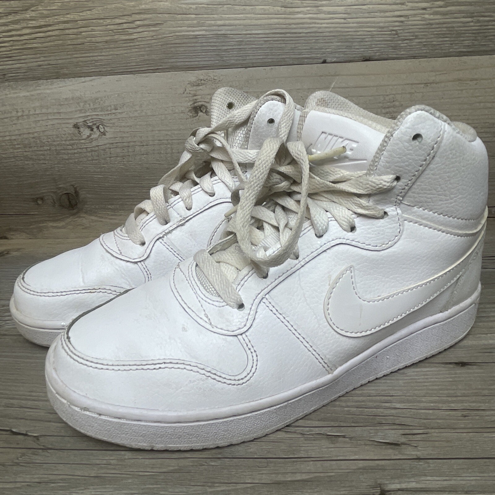 Women's Nike Ebernon Mid 'Triple White' #AQ1778-100 Sneakers- Size