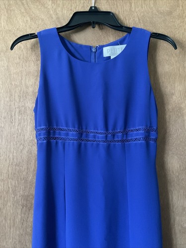 Petite Sophisticate Royal Blue Dress 6P Sleeveless Maxi Pencil Wedding Formal - Picture 2 of 9