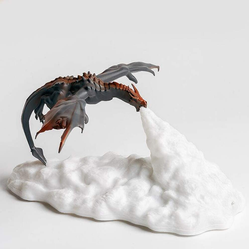 3D Printed Volcano Dragon Lamps,Night Light Moon Light,Desktop Lamp - Picture 2 of 12