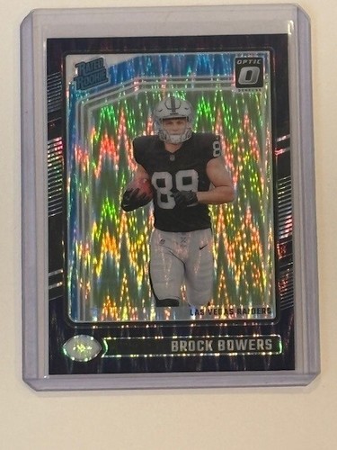2024 Panini Donruss Optic - Rated Rookie Brock Bowers Purple Shock #215 (RC)