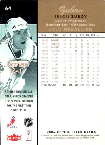 2006-07 Fleer Ultra NHL Hockey SPs RCs Inserts Stars VOUS CHOISISSEZ 🥅🏒 Upper Deck - Photo 114 sur 249