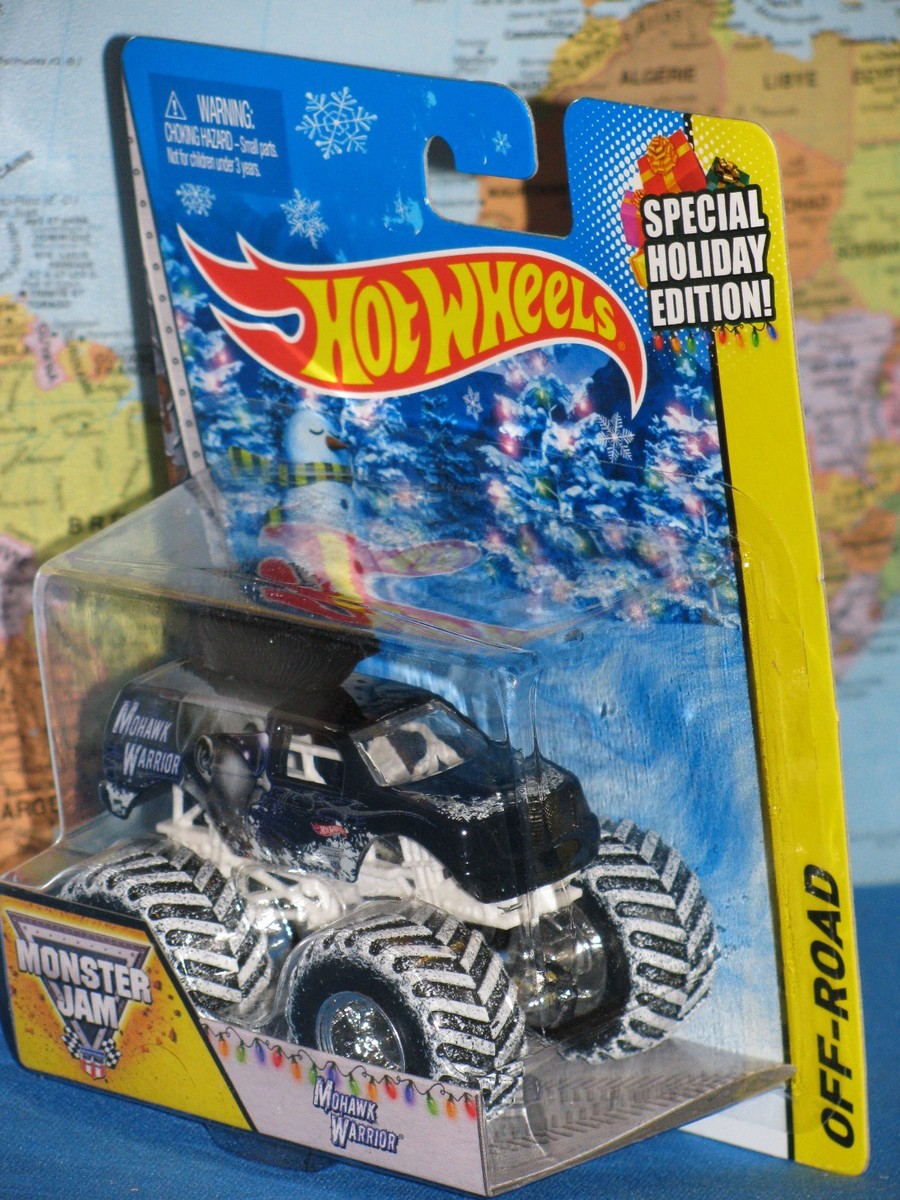 HOT WHEELS MONSTER JAM MOHAWK WARRIOR SPECIAL HOLIDAY EDITION OFF