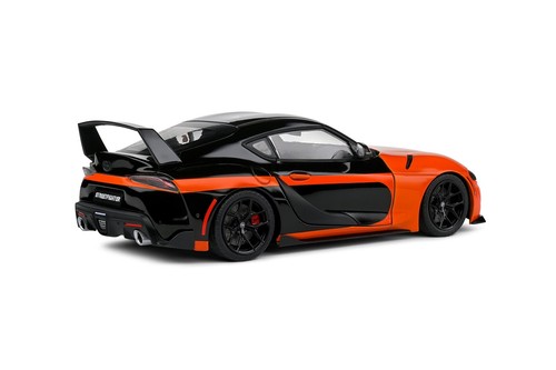 1:18 2024 Toyota GR Supra (A90) -- Orange/Black Streetfighter -- Solido - Picture 5 of 9