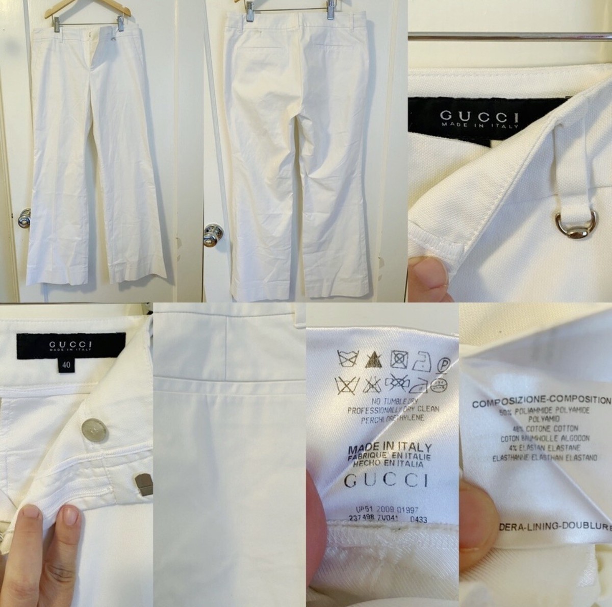 White Gucci Trousers Size 40 / US 4 - Excellent used
