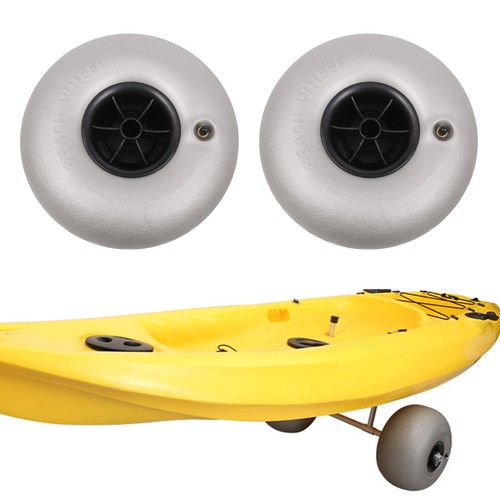 2Pcs Balloon Wheels 10" Replacement Big Beach Sand Tires for Kayak Dolly Canoe !