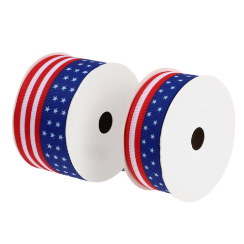 2 Rolls Per Confezioni Regalo Bandiera Americana Arredamento - Imagen 1 de 12
