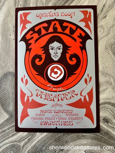DAVID SINGER SIGNED HANDBILL 1971 STATE THEATER MARTINEZ DANCE CONCERT PROMO