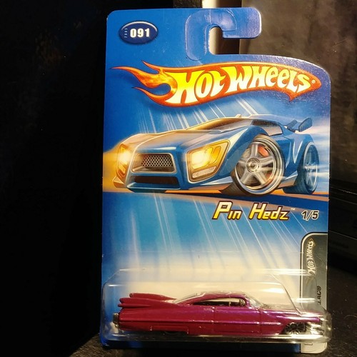 Hot wheels pin hedz 1959 Cadillac purple body color with protector
