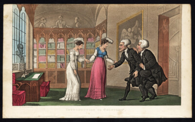 Antiker Druck-DR. SYNTAX-COURTSHIP-EINFÜHRUNG-Rowlandson-Combe-1812