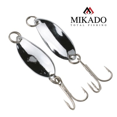 1x MIKADO Trout Ice Spoon Forellen mini Blinker 2,2cm/1,4g/ Silber/Silber