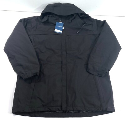 NWT 2XL MENS PROPPER 3-IN-1 HARDSHELL PARKA JACKET W/ LINER F5436 BLACK 2XL REG