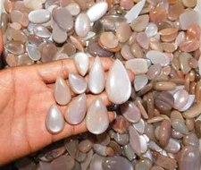 [WHOLESALE] NATURAL PEACH MOONSTONE GOOD QUALITY GENUINE STONE FREE FORM LOT