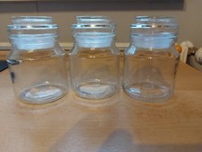 3x Vorratsgläser aus Glas, je 190ml, Vorratsdose Glasbehälter - Set mit Deckel