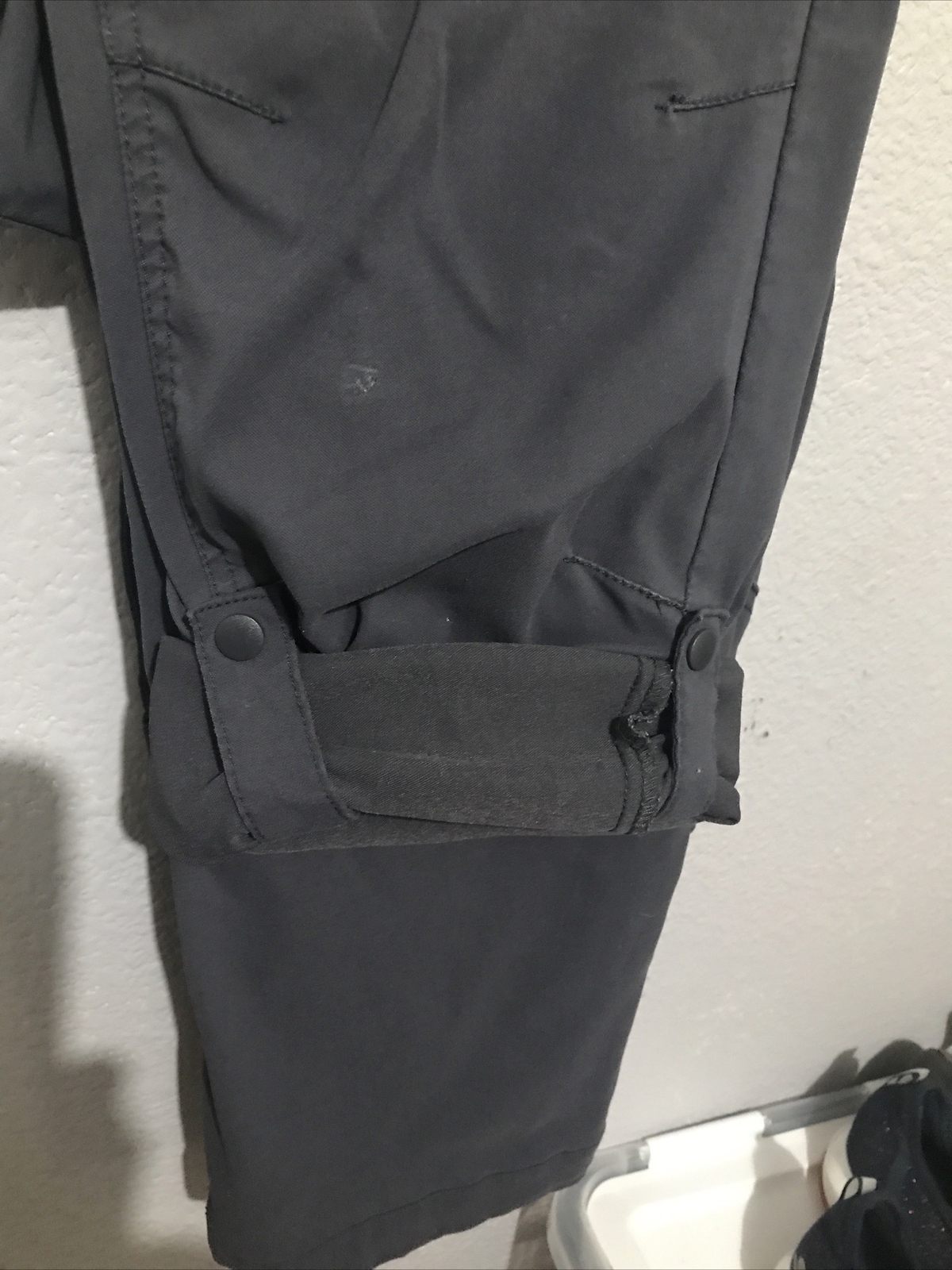PrAna Halle Cargo Pants Womens Sz 4 Regular Gray Hiking Stretch Roll Tab