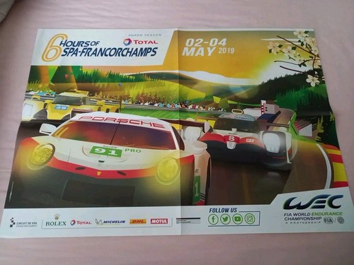 2019 6 Hours Of Spa-Francorchamps Race Event Programme/spotter Guide /poster - Picture 3 of 3