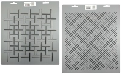 2 Grid Quilting Stencils Woven Grids Quilt Pattern Diamond Quilters Template
