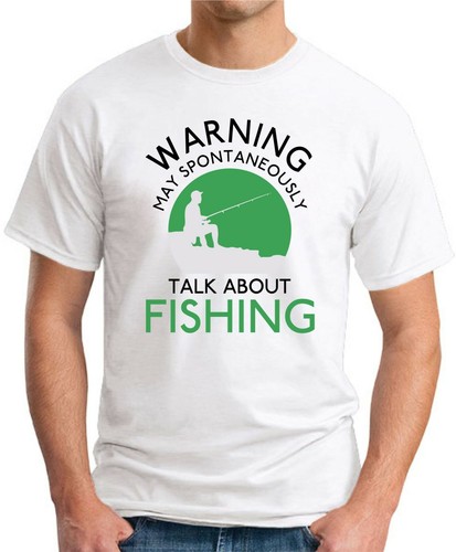 MAY SPONTANEOUSLY TALK ABOUT FISHING T-SHIRT > Funny Slogan Hobbies Gift Top - Picture 10 of 22